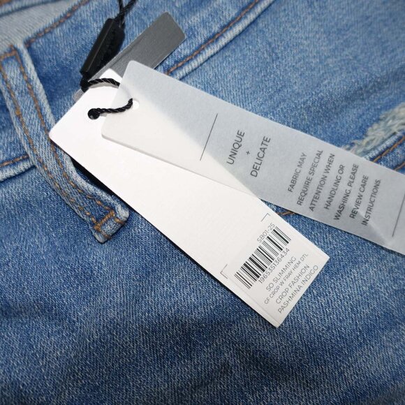 Chico's Women's So Slimming Girlfriend Slim Crop Jeans NWT Size 2.5 / 14 Stretch - Picture 5 of 10